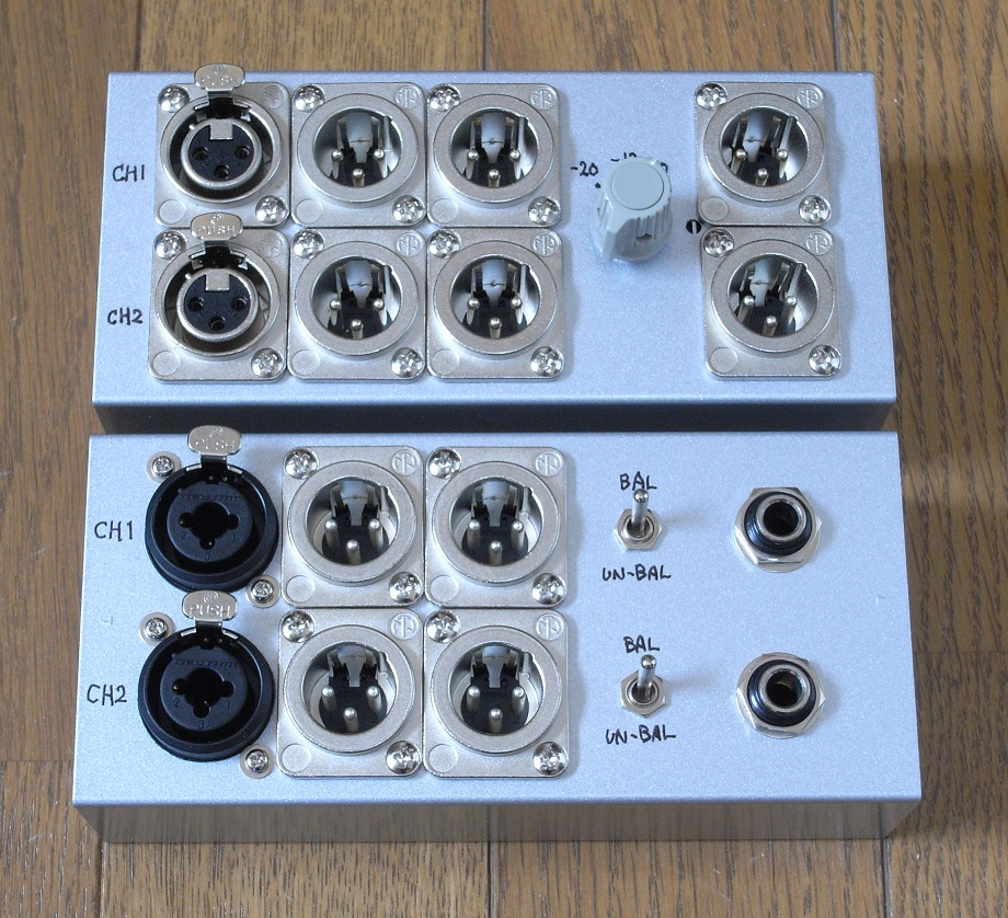 2ch parallel box / connector 変換